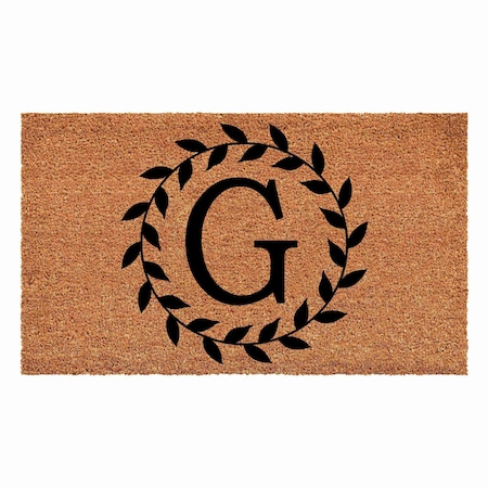 Calloway Mills Monogram Door Mat, Black, Natural, 17 in W x 29 in L 108201729G